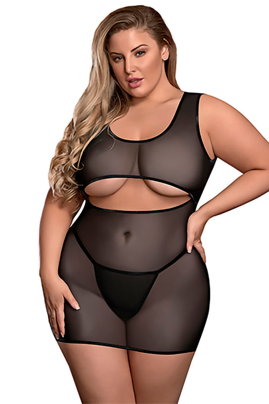 M215 Underboob Dress & Crotchless G-String