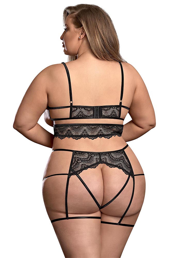 M231 Cupless Bra & Open Crotch Stirrup - Back View