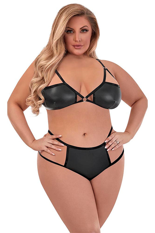 M241 Demi Bra & Crotchless Panty