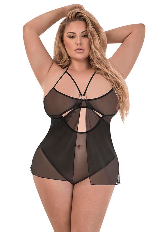 M245 Crotchless Baby Doll Teddy