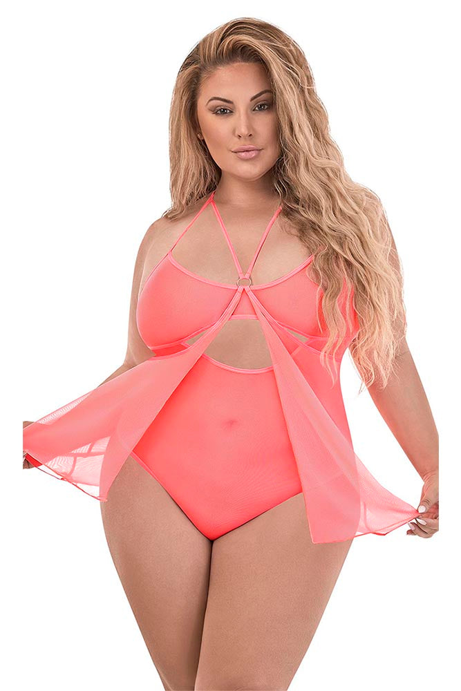 M245 Crotchless Baby Doll Teddy