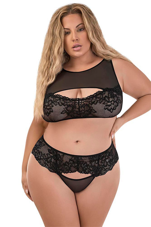 M257 Peek-a-Boo Bra & Panty Set