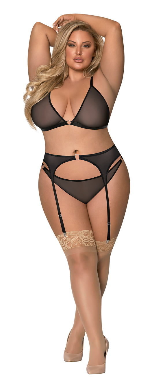 M260 Bra, Garter & Rouched Panty