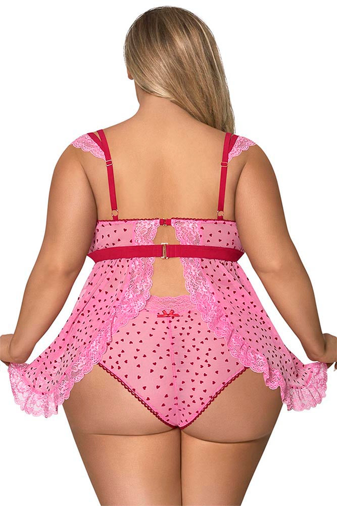 M263 Baby Doll & Panty Set - Back View