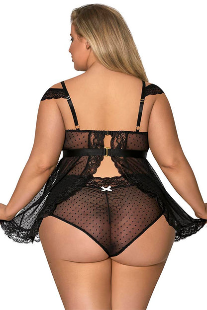 M268 Baby Doll & Panty Set - Back View