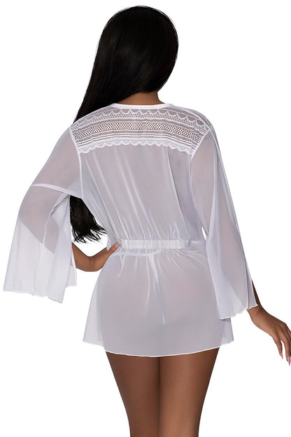 M288 Flowing Short Robe - Back View