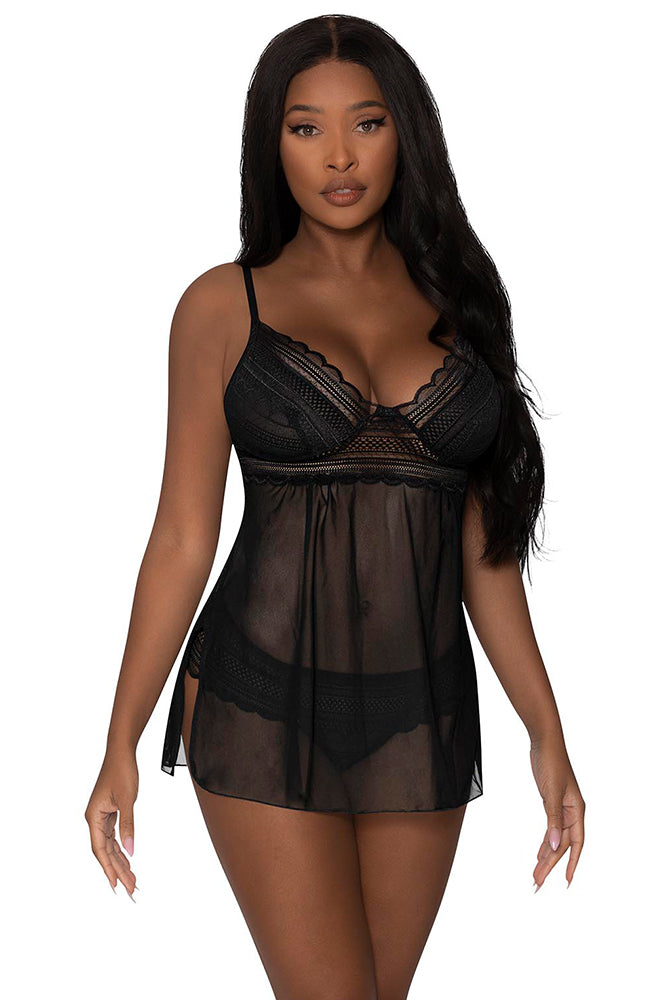 M291 Baby Doll & Split Crotch Tanga