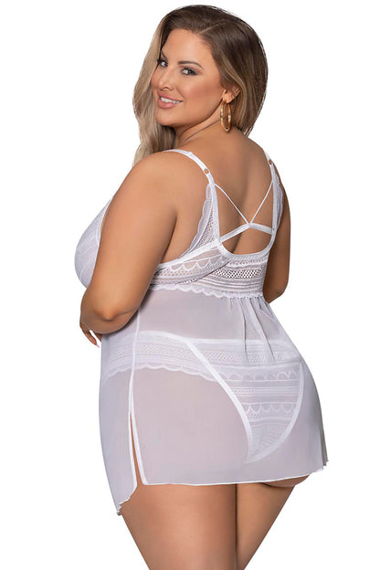 M291 Baby Doll & Split Crotch Tanga - Back View
