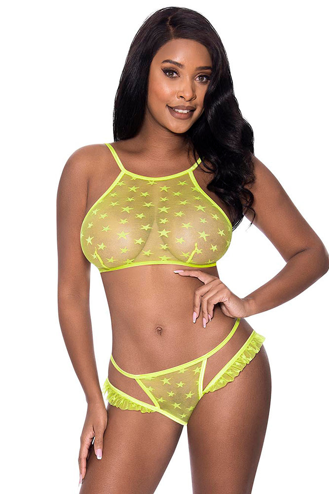 M315 Halter Crop Bra & Cheeky Panty Set
