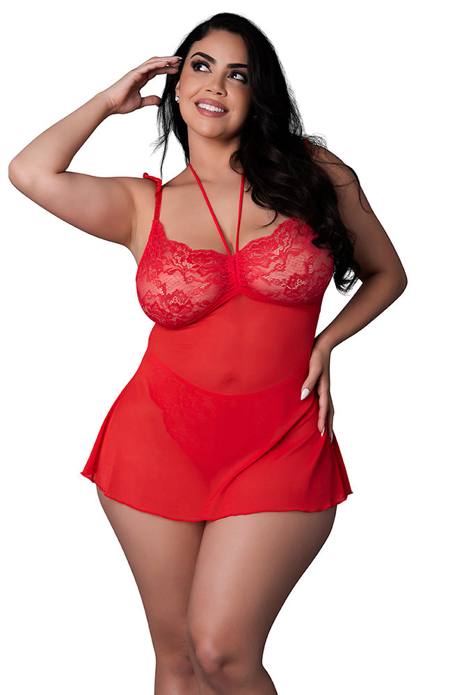 M396 Baby Doll & Thong Set