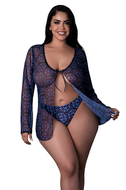 M405 Tie Front Jacket & Thong Set