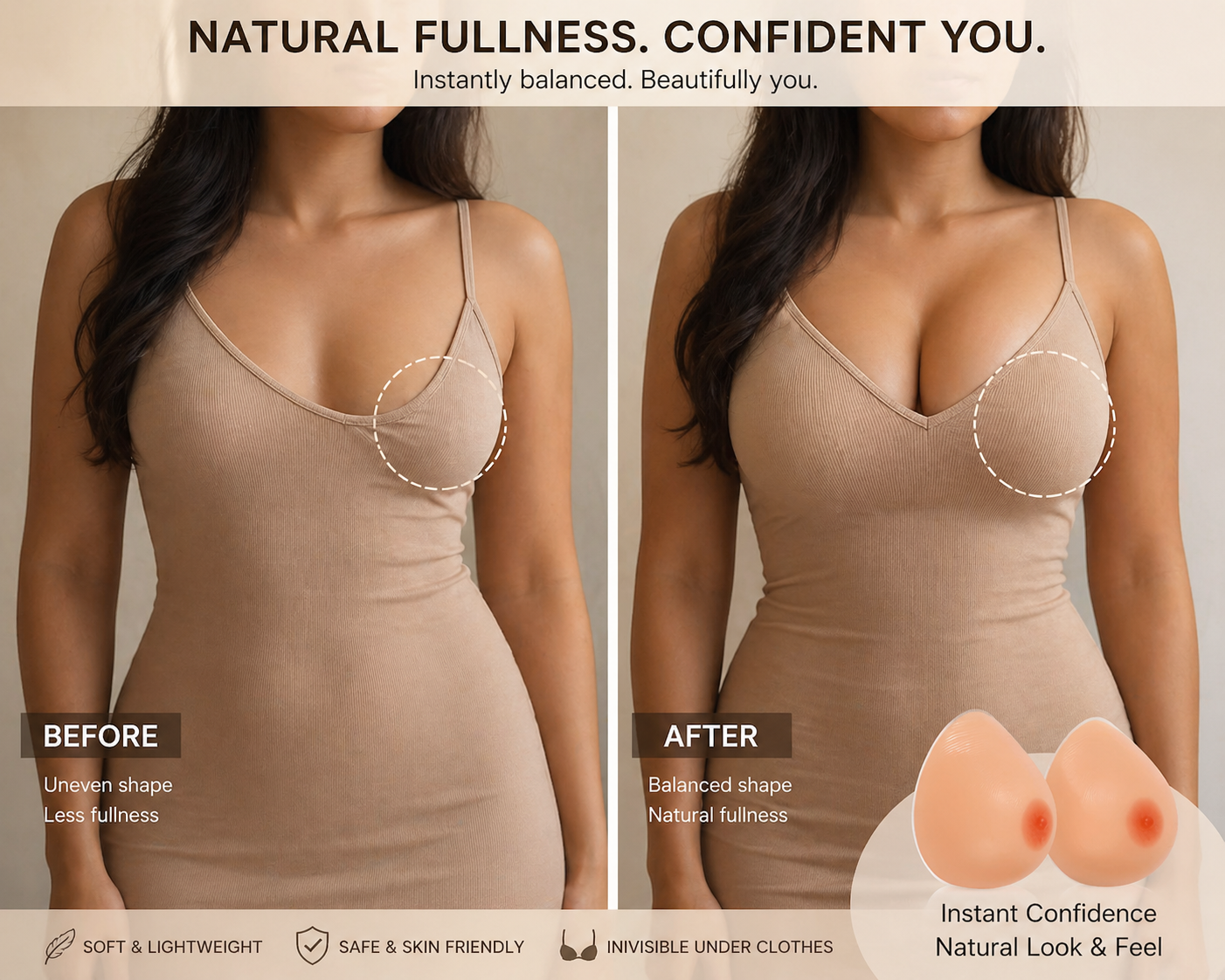 Envy Body Shop Classic Tear Drop Silicone Breast Forms