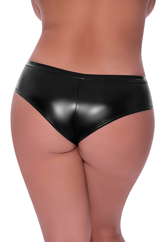 P409 Low Rise Split Crotch Boy Short - Back View