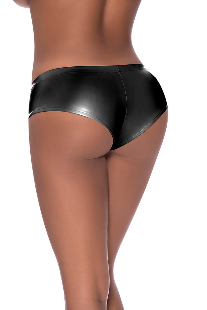 P409 Low Rise Split Crotch Boy Short - Back View