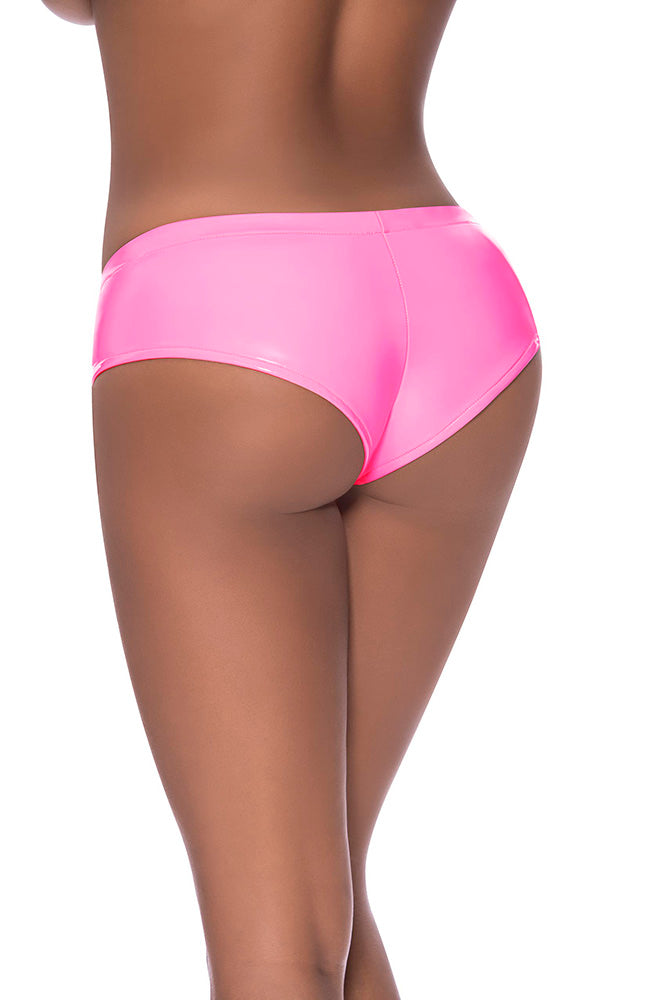 P409 Low Rise Split Crotch Boy Short - Back View