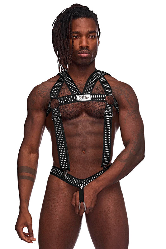 PAK892 Elastic Studded Harness with Ring