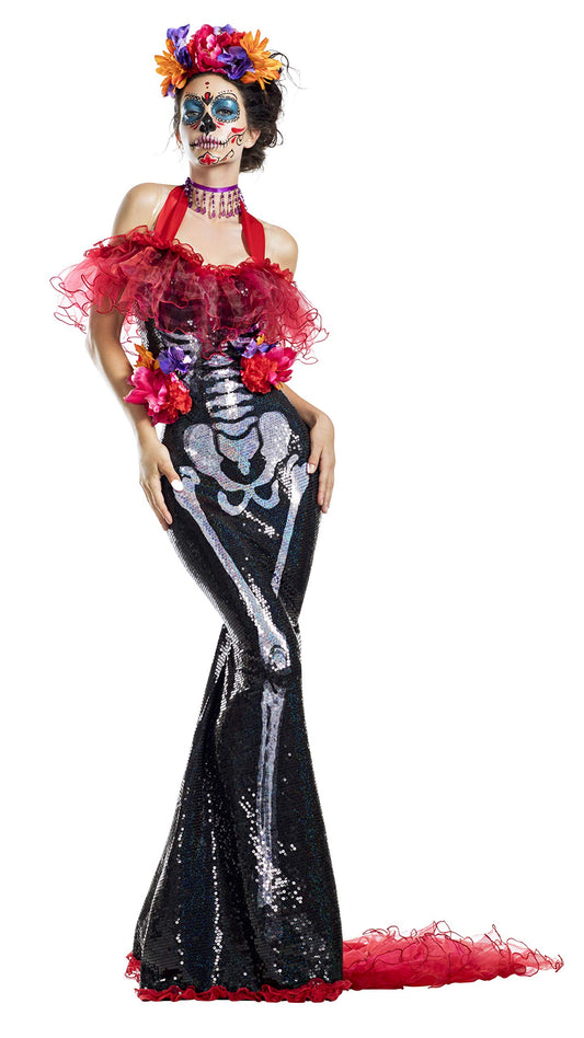 Party King Women's Glamour Muerta Day of The Dead