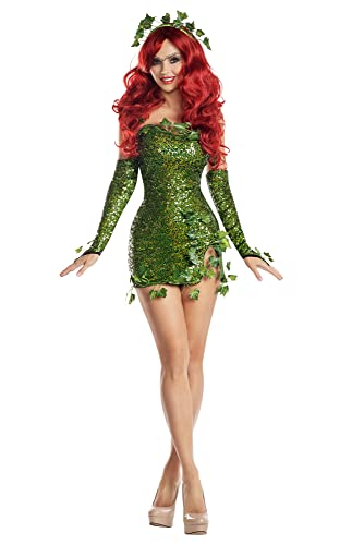 Womens Poisonous Villain With Gloves and Headpiece Adult