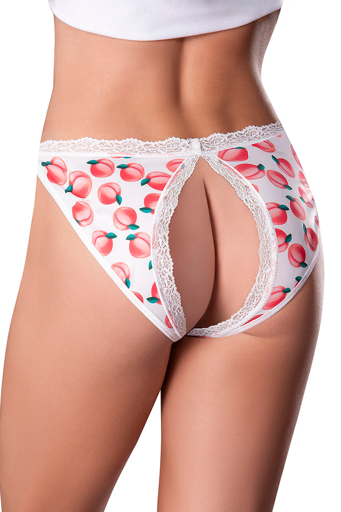 PL04 Split Back & Crotchless Panty w/ Lube - Back View