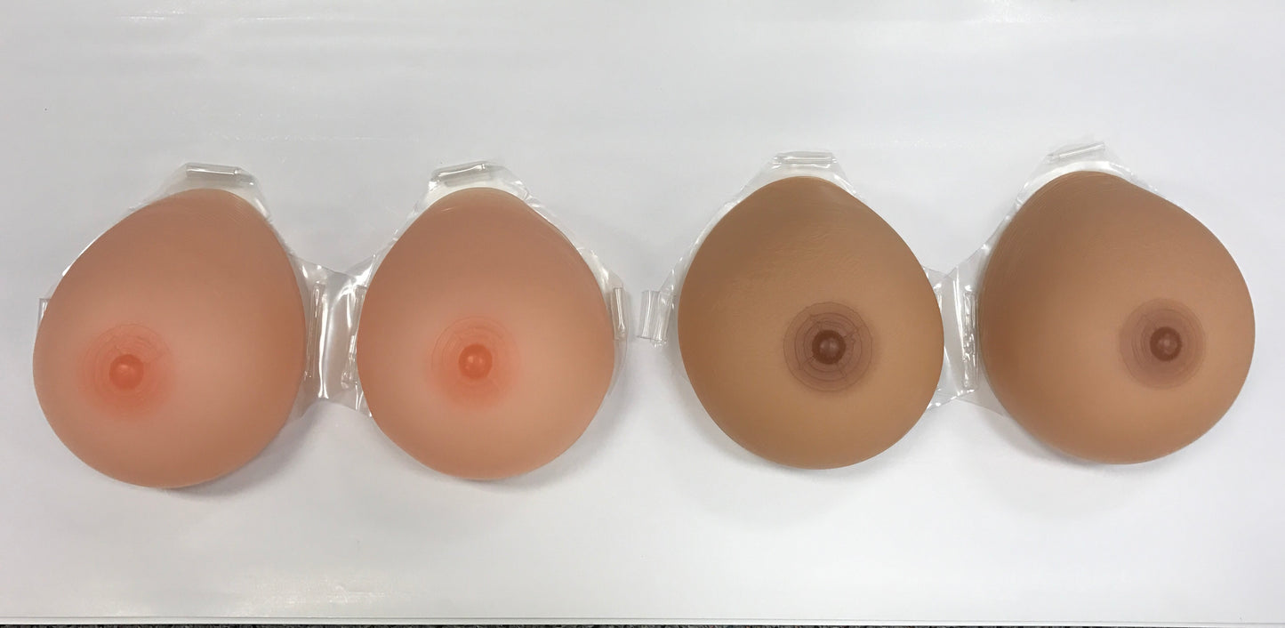 ENVY BODY SHOP Strap On Rounder Fuller Concave Back Tear Drop Silicone Breast Forms