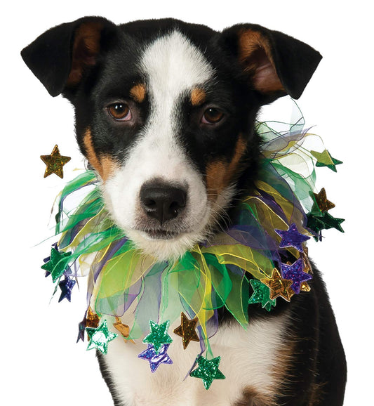 Rubie's Fancy Mardi Gras Stars Pet Collar