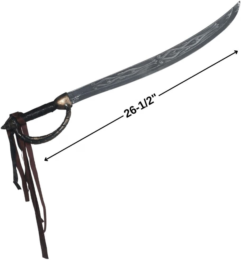 Gray Plastic Pirate Cutlass Sword 1 Pc. - Authentic Look & Durable Design: Ideal for Parties, Plays & Costume Accessory