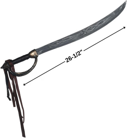 Gray Plastic Pirate Cutlass Sword 1 Pc. - Authentic Look & Durable Design: Ideal for Parties, Plays & Costume Accessory
