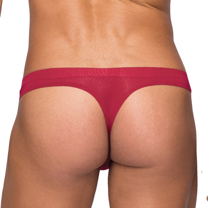 SMS007 Sleek Thong w/sheer pouch - Back View