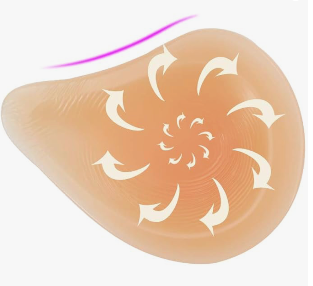 L-Shaped Silicone Breast Forms – Mastectomy, Crossdresser & Transgender Fit, Right