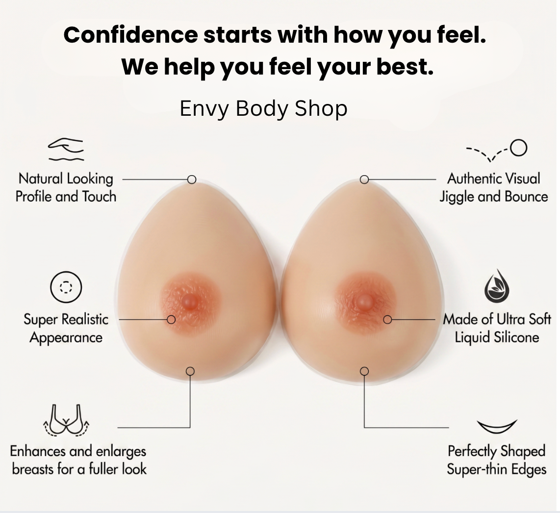 Envy Body Shop Classic Tear Drop Silicone Breast Forms