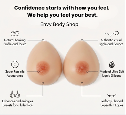 Envy Body Shop Classic Tear Drop Silicone Breast Forms