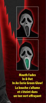 Ghost Face Light-Up Mask with Fade In/Out Effects