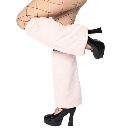 Women's Boot Cuff Cover for Party Costumes Furry Festival Leg Warmers, Baby Pink