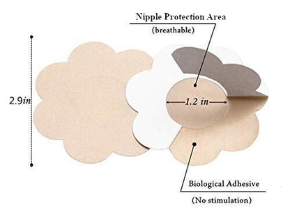 ENVY BODY SHOP Disposable Flower Petal Shape Adhesive Nipple Cover Breast Pasties