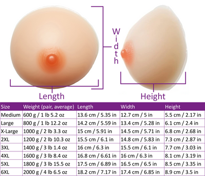Wider Tear Drop Oval Silicone Breast Forms Breast Enhancers Fake Boobs
