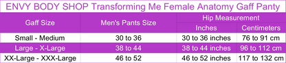 Transforming Me Gaff Panty Insert Silicone Vagina