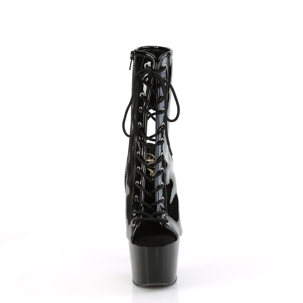 ADORE-1016 7" Heel, 2 3/4" PF Open Toe/Back Ankle Boot, Side Zip