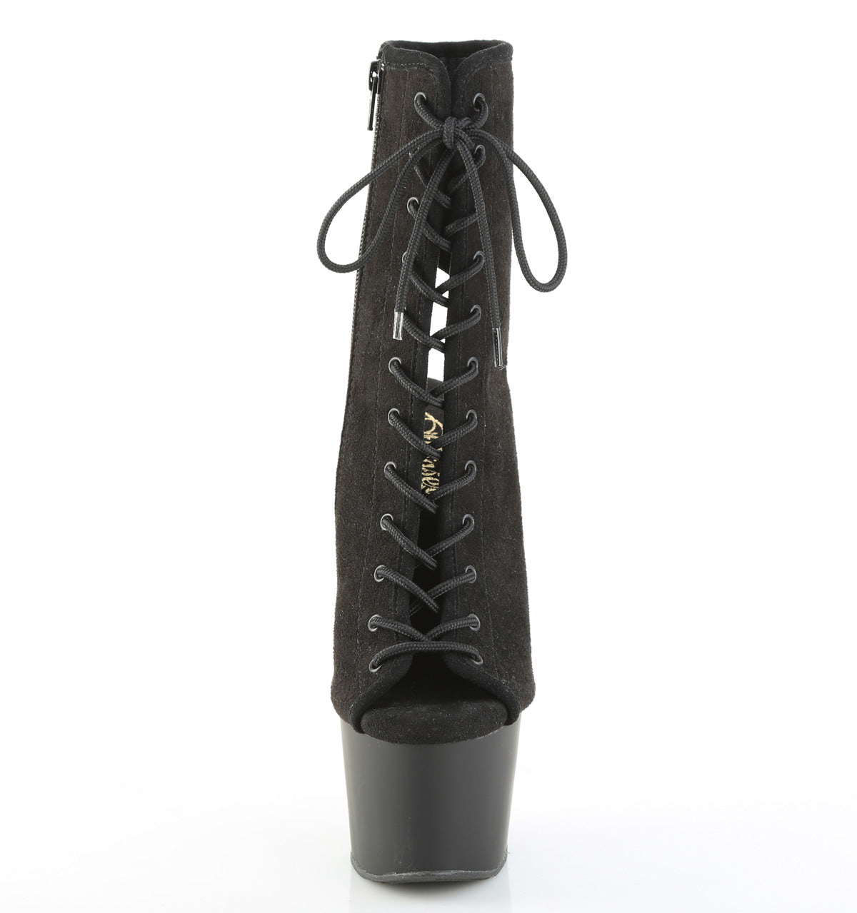 ADORE-1016 7" Heel, 2 3/4" PF Open Toe/Back Ankle Boot, Side Zip