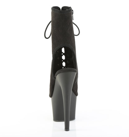 ADORE-1016 7" Heel, 2 3/4" PF Open Toe/Back Ankle Boot, Side Zip