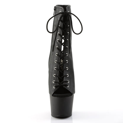 ADORE-1016 7" Heel, 2 3/4" PF Open Toe/Heel Ankle Boot, Side Zip