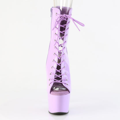 ADORE-1016 7" Heel, 2 3/4" PF Open Toe/Heel Ankle Boot, Side Zip