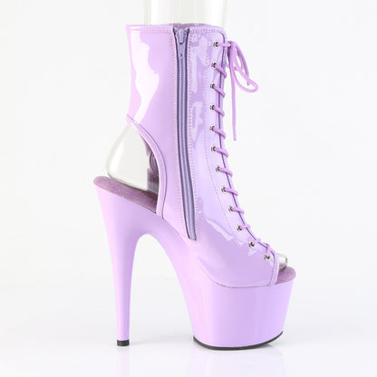 ADORE-1016 7" Heel, 2 3/4" PF Open Toe/Heel Ankle Boot, Side Zip