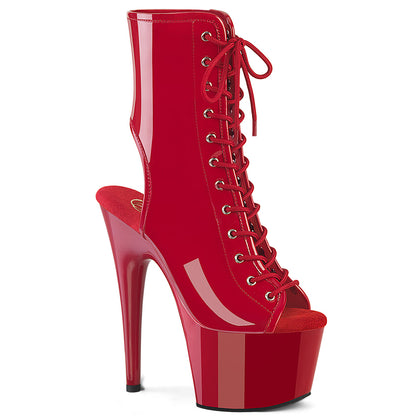 ADORE-1016 7" Heel, 2 3/4" PF Open Toe/Heel Ankle Boot, Side Zip