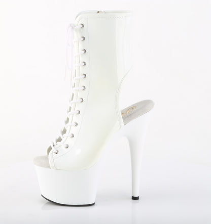 ADORE-1016 7" Heel, 2 3/4" PF Open Toe/Heel Ankle Boot, Side Zip