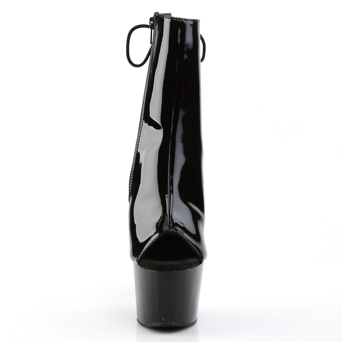 ADORE-1018 7" Heel, 2 3/4" PF Open Toe/Heel Ankle Boot, Side Zip