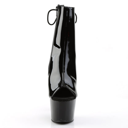 ADORE-1018 7" Heel, 2 3/4" PF Open Toe/Heel Ankle Boot, Side Zip