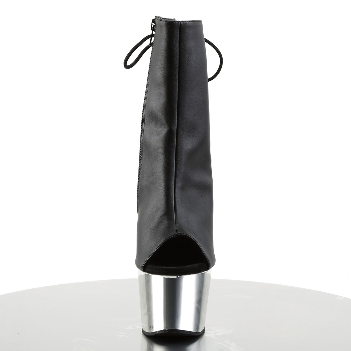 ADORE-1018 7" Heel, 2 3/4" PF Open Toe/Heel Ankle Boot, Side Zip