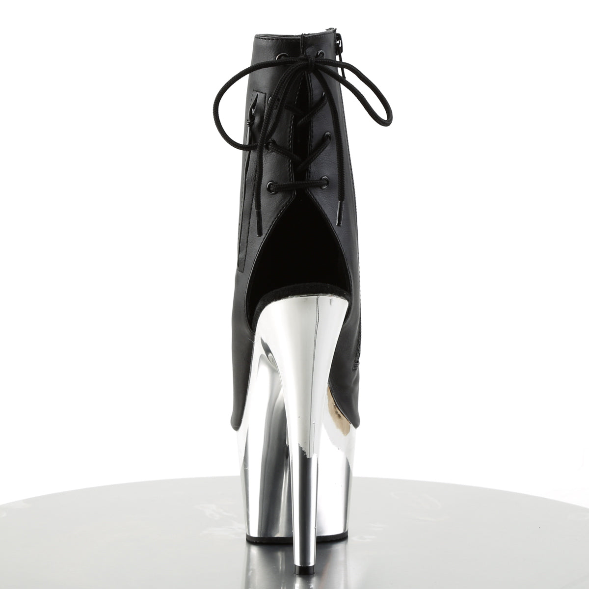 ADORE-1018 7" Heel, 2 3/4" PF Open Toe/Heel Ankle Boot, Side Zip