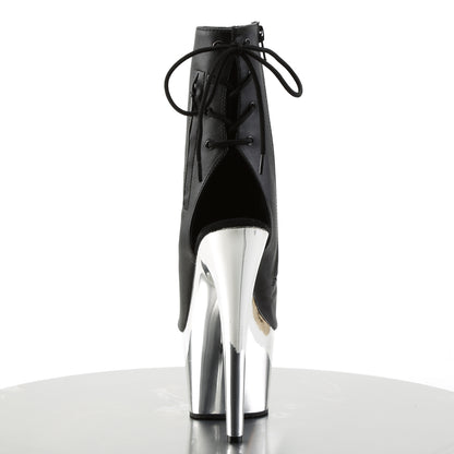 ADORE-1018 7" Heel, 2 3/4" PF Open Toe/Heel Ankle Boot, Side Zip