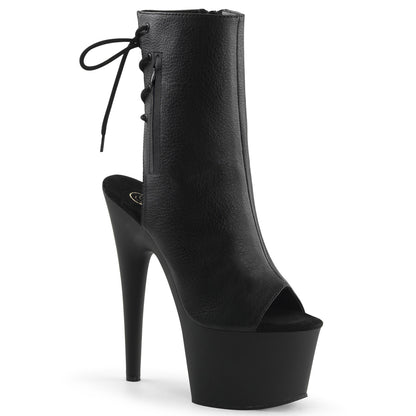 ADORE-1018 7" Heel, 2 3/4" PF Open Toe/Heel Ankle Boot, Side Zip